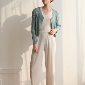 [NEW] French style effortless pleated avocado long-sleeve slim fit jacket, OS